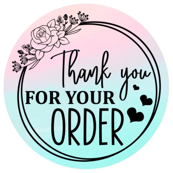 STICKERAFT Other - 100 thank you for your order sticker 2 in round | Shipping Supplies | NWT
